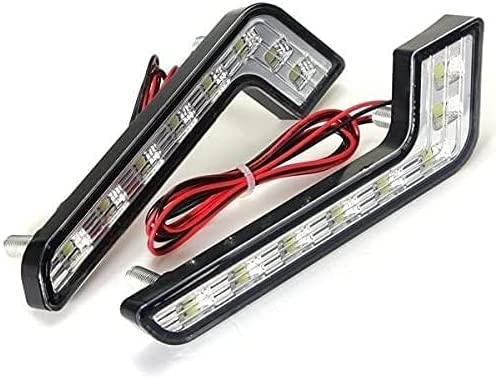 KaTur Beleuchtung für M ercedes-B ENZ, 2 x 8 DRL-Leuchten im LED-Stil, 12 V, Auto-Beleuchtung, Tagfahrlicht, Scheinwerfer, Nebelscheinwerfer, weiß