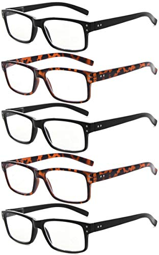Eyekepper 5 Pack Qualitätsleser mit Federscharnier für Männer und Frauen +3,50