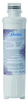 Midea MIWF6200 Twist-in Refrigerator Water Filter, 200 Gallon, Compatible with Midea Side-by-side Refrigerators MRS26D7AST/ MRS26D5AST/ MRQ22D7AST