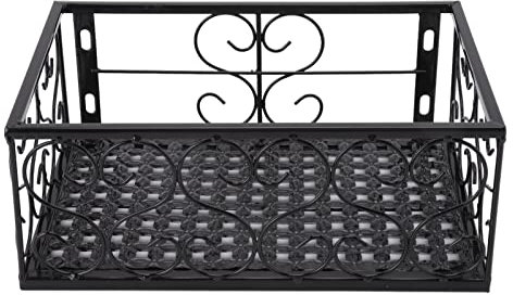 Portavasi da Balcone, in Ferro, Resistente, Affidabile, da Appendere, Davanzale, Davanzale, Mensola per Fiori Succulenti, Uso Multiplo, Ringhiera, Cesto per Fioriera, con 2 Fermi, Supporto(2#)