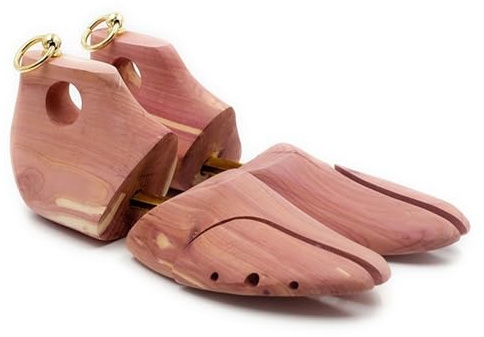 CYMMIYT Embauchoir 1 Paire de cèdre Rouge Bois réglable Chaussure Shaper Hommes Chaussure Arbre civière Support for Hommes Botte expanseur Dispositif(EU 41 42)
