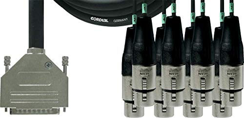Cordial Intro Multipaire D-Sub/XLRf 8 voies, fiche Rean, 3,0 m - Câble multiconducteur analogique