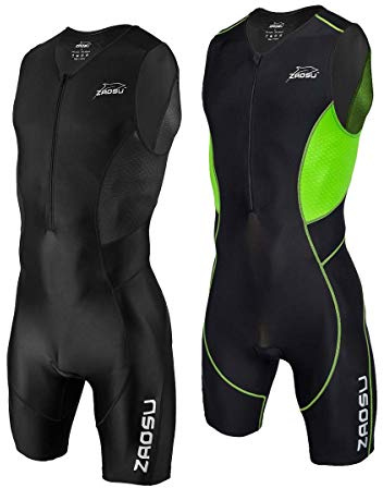 ZAOSU Herren Trisuit Z-Revolution | Triathlonanzug Einteiler mit leichtem Sitzpolster für den Wettkampf und das Training, Farbe:schwarz, Größe:M