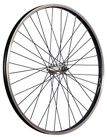 26 Pouces Roue Avant vélo Aluminium Acier Inoxydable 559-21 Noir/Argent
