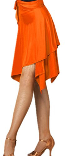 YOUMU Femmes Ballroom Latin Salsa Tango Danse Jupe Robe Skate Wrap Écharpe Dancewear