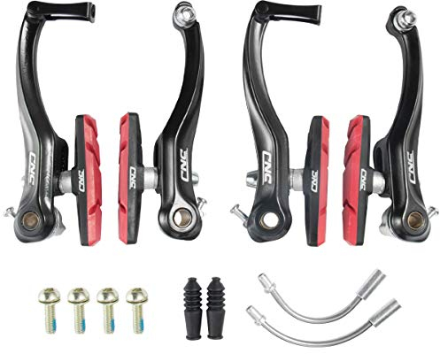 Chooee Fahrrad V Bremse,Aluminium V-Brake Bremsen Set Schwarz/Rot