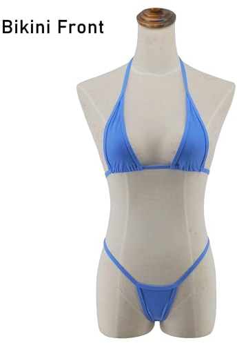 SHERRYLO Micro bikini avec string osé, maillot de bain triangle pour femme, Blanc complet., Taille Unique