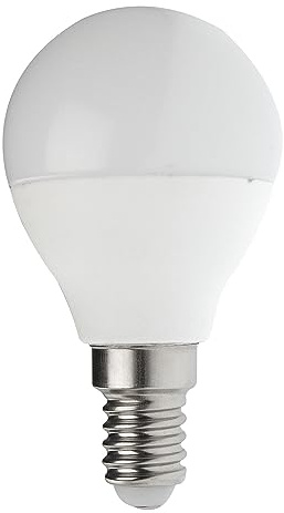 Velamp Bombilla LED SMD, esfera P45, 6W / 470lm, base E14, 6500K