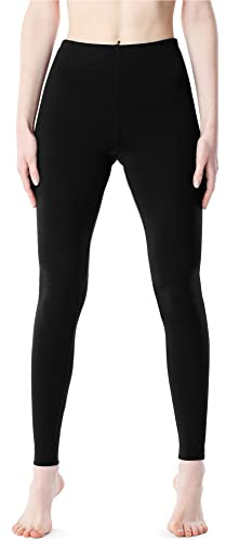 Bellivalini Damen Lange Leggings aus Viskose BLV50-203 (Schwarz, M)