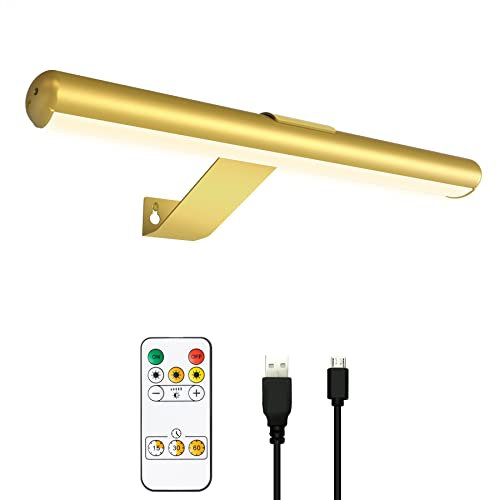 TINTINDOC Wireless Picture Light with Remote,Display Art Lights for Paintings with 4000mAh Rechargeable Battery,Dimmable Full Metal 300Lumens for Picture Painting Gallery Dartboard Poster Canvas