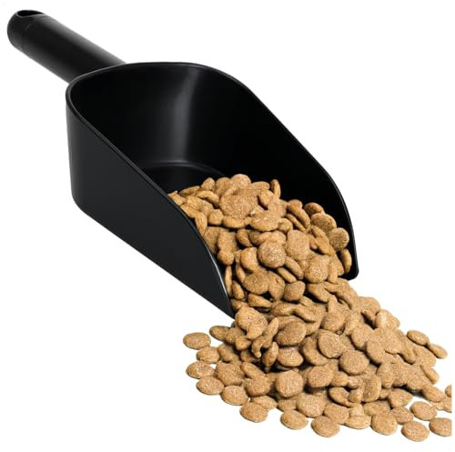 com-four® Futterschaufel zum Portionieren von Tierfutter (26,5 cm) – Sackschaufel aus Kunststoff - Messschaufel für Haustiere – Füllschaufel für Futter und Saatgut