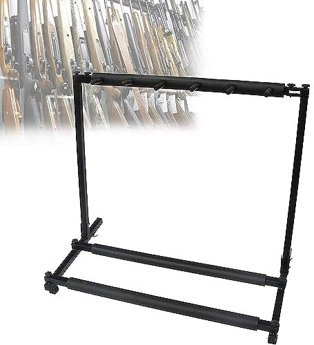 Soporte Para Estante De Exhibición De Armas, Estante Versátil Para Almacenamiento De Rifles Con Capacidad Para 5 Armas De Fuego, Soporte Organizador De Almacenamiento De Armas Caza, Fácil Transporte