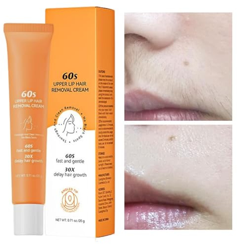 Crème Dépilatoire pour le Visage - Épilation Rapide et Indolore pour Sourcils, Lèvre Supérieure et Menton - 20 g