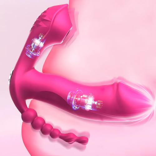 Vibradorador Mujer Juguetes Eróticos para Pareja Sexuales Consoladores.. para Hombre con Vibración Vibrador Mando Distancia Anillo Vibradorador Pene Clítoris Dildo Realista 7 Modo Grande, JIN0819-08