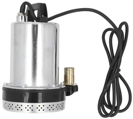 DC dränkbar pump 180W 8m lyft 1 utlopp Rostfritt stålhus Kopparmotor Brunnspump för trädgårdsdamm pool DC12V