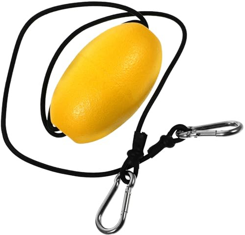FOMIYES Laisse Flottante Jaune en Corde Marine avec Mousqueton, Ligne de Remorquage pour Kayak, Bouée D’ancrage Multifonctionnelle pour Sports Nautiques et Pêche, Accessoire de Kayak