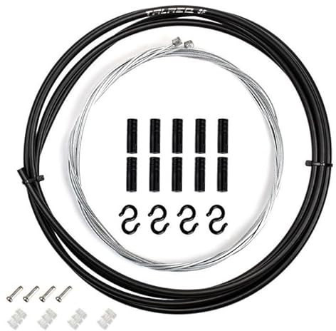 Bowdenzug Fahrrad Kit für Shimano SRAM MTB Faltrad Rennrad 1 2m Schaltzughülle-Bremszughülle+ 4 Schaltzüge+Endkappen Zubehör Komplettes Schaltzug Bremszug Reparatur Set für Vorne Hinten Scheibenbremse