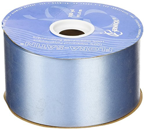 Berwick 2-3/4-Inch Wide by 100-Yard Spool Flora Satin Craft Ribbon, Blue