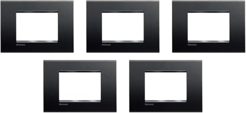 BTicino Slna4803Arff Placca Livinglight, Nero (Antracite), 5 Pezzi