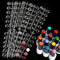 FLOFIA 120pz Espostiore Unghie Finte Display Unghie Finte Rontonde per Smalto Unghie in Plastica Esposizione Unghie Tip Strumenti di Manicure Espositore (5 Set Trasparente)
