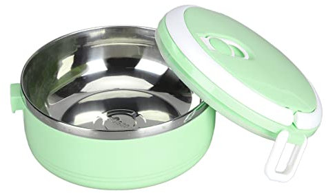 Fiambrera térmica, fiambrera apilable de acero inoxidable 304 con aislamiento de alimentos calientes, contenedores de almacenamiento sellados redondos para alimentos, caja Bento para mantener(#2)