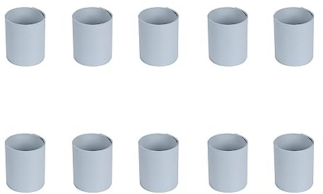 NAIMORUI 10 Stück Hart PVC Sichtschutzstreifen für Doppelstabmatten, 252,5 X 19 cm Sichtschutzstreifen Gartenzaun Sichtschutz, RAL 7040 Grau