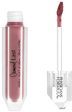 Physician Formula Mineral Wear Diamond Last, Rouge à Lèvres Liquide Ultra-Crémeux, Richement Pigmenté, Formule Nourrissante et Longue Durée, Teinte Majestic Mauve