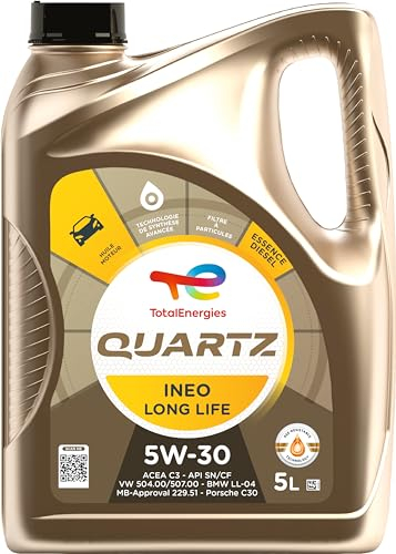 TotalEnergies Quartz Ineo Long Life 5W-30, Huile moteur essence et Diesel, 5 litres