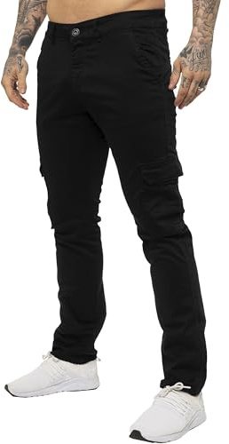 Pantalon Cargo Jeans Stretch Coupe Ajustée Coton Homme
