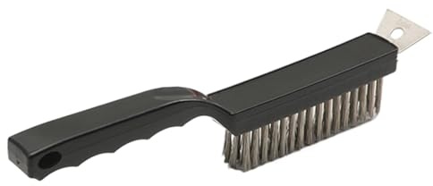 Cepillo para parrilla, cepillo para parrilla exterior - Cepillo pequeño para barbacoa, cepillo de limpieza de parrilla portátil, cepillo de parrilla de alambre metálico con cerdas metálicas