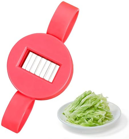 Professional Runner Bean Slicer and Shredder - Sharp Green Kitchen Tool for Vegetables (Red)