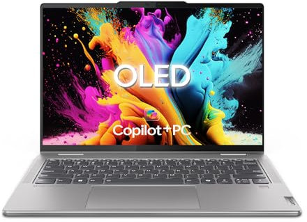 Lenovo Yoga 7 2-in-1 AI Laptop | 14 WUXGA OLED Display | AMD Ryzen 5 | 16GB RAM | 512GB SSD | AMD Radeon Grafik | Win11 | QWERTZ | Arctic Grau | Beleuchtete Tastatur | 3 Monate Premium Care
