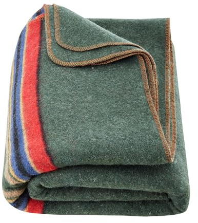 VEVOR Campingdecke 1,62 x 2,23 m, Wolldecke, Stadiondecke, Wasser- und Winddicht, flammhemmend, ideal für draußen, Picknicks, Wandern, Sportveranstaltungen, Reisen, (80% Wolle), Textur Mehrfarbig