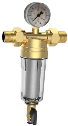 perfk Filtro controlavaggio di prefiltro dell'Acqua Parte di Ricambio Universale Riutilizzabile Filtro dell'Acqua Alloggiamento del Filtro, Punto G6