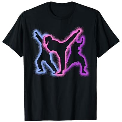 Karate Girl Martial Arts Silhouettes Women Girls Taekwondo T-Shirt