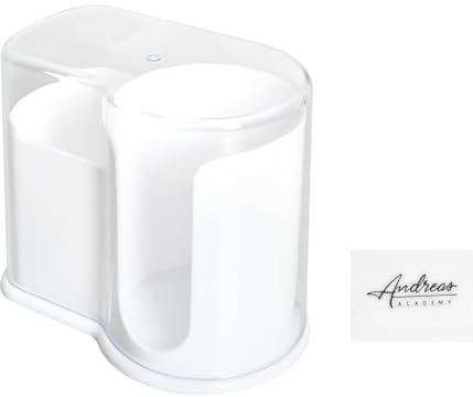 Porta Dischetti Struccanti con Coperchio, Organizer Bagno, Porta Dischetti di Cotone, Dispenser Cotton Fioc, Organizer per Cosmetici, Trasparente e Antipolvere, per Camera da Letto Bagno Soggiorno