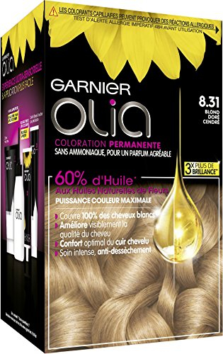 Garnier - Olia - Coloration Permanente à l’Huile Sans Ammoniaque Blond - 8.31 Blond Doré Cendré