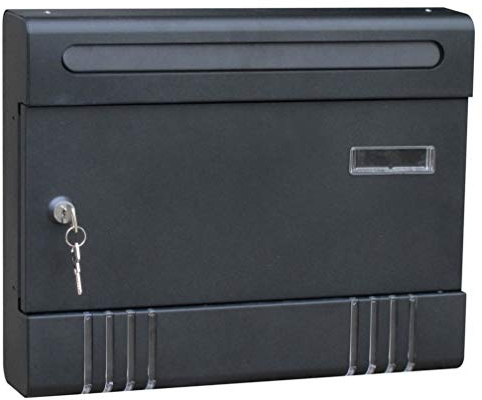 Cassetta Postale Condominio Silver Antracite Orizzontale Slim 36,6x6,5x29h (Antracite)