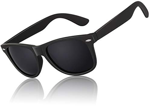 LINVO Polarized Sunglasses Men Women,Black Square Sun Glasses UV 400