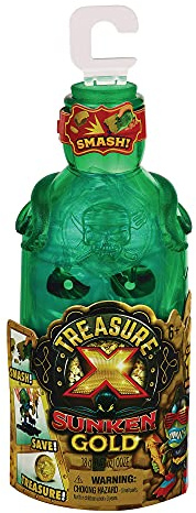 Treasure X - Série 5 - Pack Surprise en Bouteille - Pirates Mini Personnages à Collectionner avec Monstre Marin - pour Enfants à partir de 4 Ans - Giochi Preziosi - TRR38000 Multicolore
