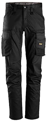 Snickers Workwear AllroundWork 6803 Kniepolsterhose ohne Taschen, Schwarz, 52
