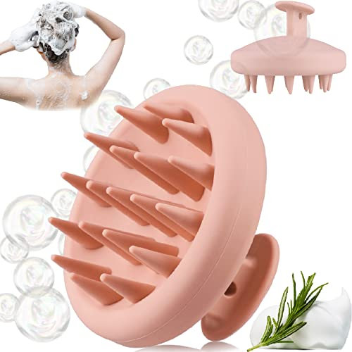Weploda Brosse de Shampooing pour Cheveux, Brosse de Massage pour Le Cuir Chevelu, Masseur de Cuir Chevelu pour Différents Types de Cuir Chevelu, Humide et Sec (Couleur de La Peau)