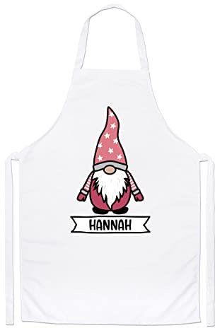 Personlig Gonk Gnome rosa Scandi kockförkläde