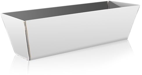 Catime Stainless Steel Plasterers Mud Pan for Drywall DIY Mixing Plastering Grounting, Height: 9cm, Thickness: 0.7mm (Small)