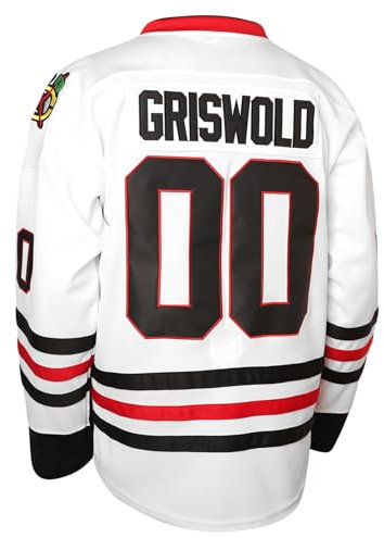 CHKDSK Hockey-Trikots für Herren – #00 Hockey-Trikots genähte Buchstaben und Zahlen, für Herren/Vater/Freund, Größe S-3XL