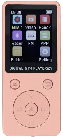 Reproductor MP3/MP4 de 64 GB, Reproductor de Música con Bluetooth 5.0, Pantalla a Color de 1,8 Pulgadas, Reproductor de Música y Vídeo Portátil, Grabación de Voz, Soporte para