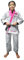 Premium BJJ Gi Mädchen – kostenloser weißer Gürtel – rosa Revers – leicht – Affe – brasilianische Jiu Jitsu-Mädchen-Uniform, Weiss/opulenter Garten, M2