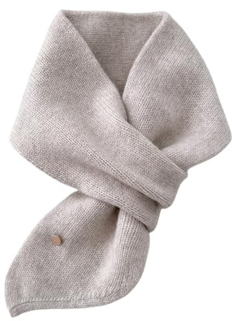 Genérico Mujeres de punto de cuello cruzado bufanda, cuello de invierno grueso suave envoltura, accesorio de moda acogedor para el clima frío (Light Gray)