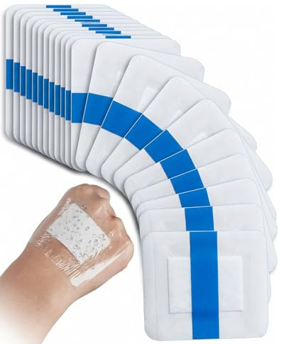 YIPFEN Cerotti Impermeabili Trasparenti 30 Pezzi 6x7cm con Compressa 3x4cm, Ultra Adesivi Sterili per Doccia, Nuoto, Sport e Protezione Ferite Post-Operatorie.