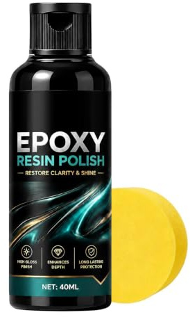 Huxibai Poleringssats för epoxiharts golvskrapborttagare 40 ml | Glitter DIY epoxiharts för konstnärer snickare renovering verkstad skulptur studie hantverk